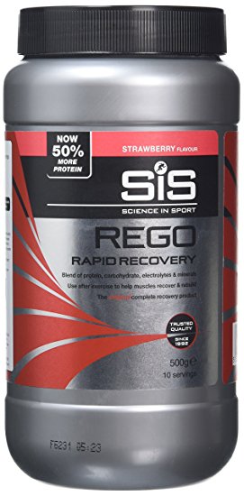 Science in Sport Rego Rapid Recovery Protein Shake, 500 g (10 Servings) - Strawberry