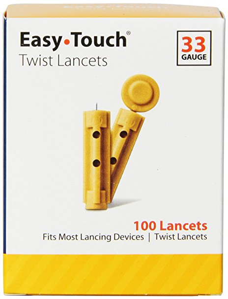 EasyTouch 833101 Twist Lancet, 100 Count
