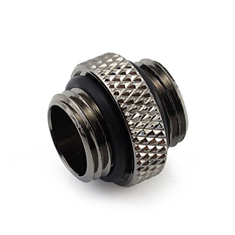 XSPC G1/4" 5mm Male to Male Fitting Black Chrome