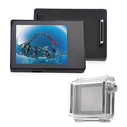 LCD BacPac External Monitor Display Viewer Non-touch Screen and Back Cover Protective Case for Gopro HD HERO 3  4