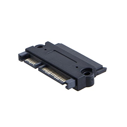 CableCreation SATA 22Pin (7 15 Pin) Male to SATA 22 Pin (7 15Pin) Female adapter Convertor, Sata Male-Female Adapter