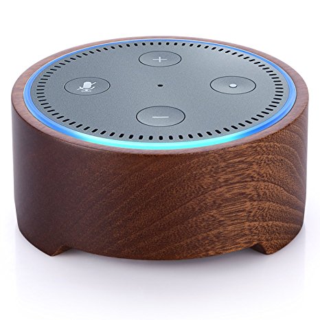 Natural Solid Wood Mount Stand Holder for echo dot Alexa, Piqiu Simple Speaker Case for Amazon Echo Dot 2nd Generation, Jam Classic Speaker base