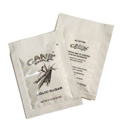 Cane Simple Liquid Sugar, Original Flavor, 4.73G Packets, Box of 200
