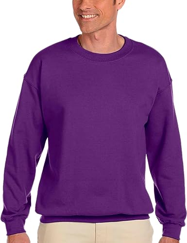 Gildan Activewear 50/50 Crewneck Sweatshirt, L, Purple