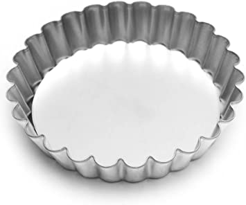 Fox Run Tartlet/Quiche Pan with Removable Bottom, Tin-Plated Steel, 4-Inch