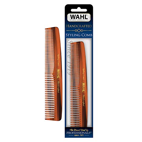 Wahl Men's Beard/Hair Comb, Styling Men's Grooming Handcrafted Comb for Hair, Beard & Mustache