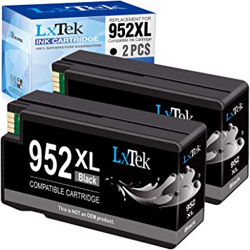 LxTek Compatible Ink Cartridge Replacement for HP 952XL 952 XL to use with Officejet Pro 7720 8720 8210 7740 8715 8730 8710 8740 8216 Printers (2 Black-High Yield)