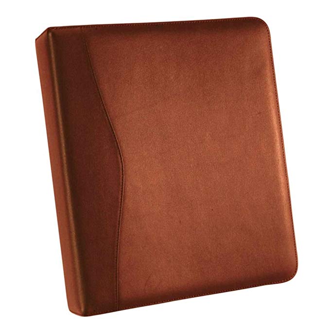 Royce Leather 2" D - Ring Binder, Tan