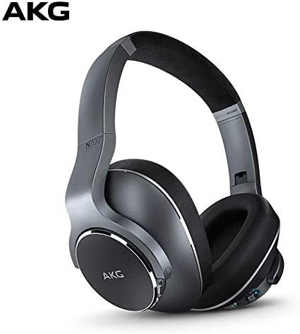 AKG N700NC Over-Ear Foldable Wireless Headphones, Active Noise Cancelling Headphones - Silver (US Version)