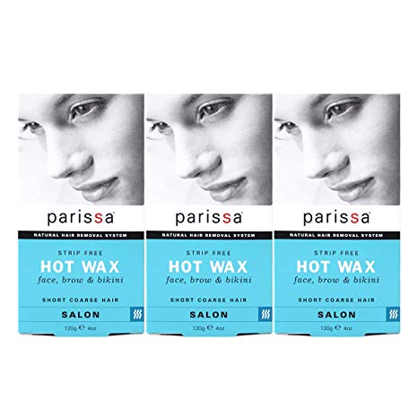 Parissa Salon Style Hot/Hard Wax, Complete Waxing Kit Pack of 3