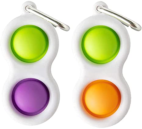 Simple Dimple Toys Handheld Mini Silicone Fidget Sensory Toys Stress Relief Fidgets Toys for Children and Adults with ADD, ADHD or Autism,Adults Relax (t2-2pcs)