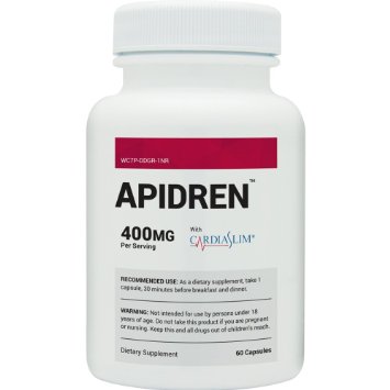 Apidren - Best Diet Pills for Healthy Weight Loss - 6 All-Natural Ingredients (60 Caps)