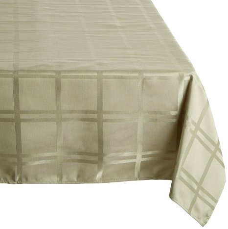 Cuisinart Easy Care Spill-Proof Microfiber Fabric Rectangular Formal Tablecloth 52x70 inch Sage