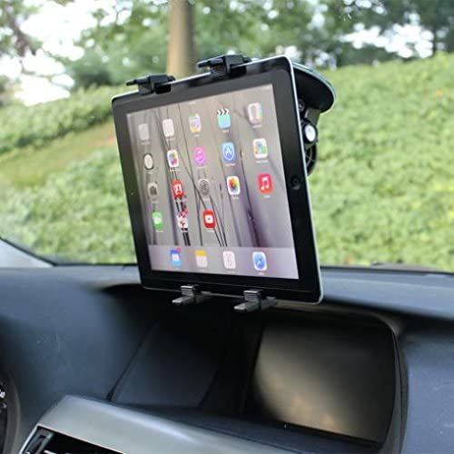 Multi-Angle Rotating Car Mount Tablet Holder Windshield Window Swivel Cradle Stand Strong Suction for Amazon Fire HD 10, 8, Kindle DX, Fire, HD 6, 7, 8.9, HDX 7, 8.9