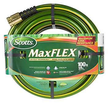 Scotts SMF58100CC MaxFlex Premium Heavy Duty Garden Hose, 5/8-Inch by 100-Feet, Green