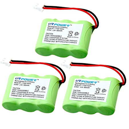 URPOWER® 3 Pack Cordless Home Phone Battery for BT-17333 BT-27333 CS2111 CS5111-2 CS5121 CS5121-2 Ni-CD 3.6V 600mAh