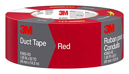 3M 3960-RD Red Duct Tape, 1.88 Inches by 60 Yards