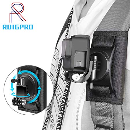 RUIGPRO Update Sport Camera Backpack Clip Mount 360 Degree Rotary for Xiaomi Yi for Gopro Hero7 6 5 4 Action Camera Accessories