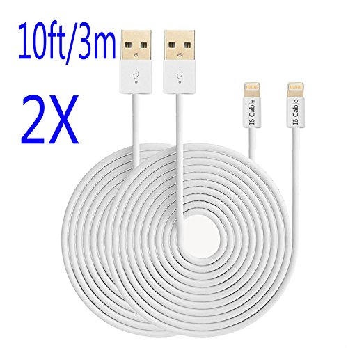 Lightning CableI6 CableTM 2-Pack 10Ft3m Extra Long Lightning to USB Cable iPhone 5 Cable iPhone 6 Cable 8-pin Lightning Cable for iPhone 6 iPhone 6Plus 5 5s iPad Air iPad mini iPad 4 5th