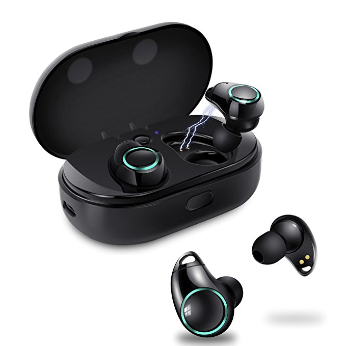 meilun Truly Wireless Earphones,NB6 Bluetooth 4.2 Headphones Breath Lights Touch Control Headphones Lightweight IPX5 Waterproof Wireless Earbuds Stereo Headsets with Mic for for iPhone Samsung,etc with Charging Box.