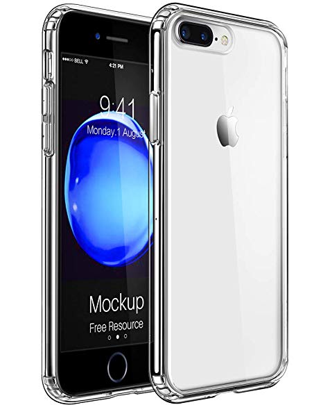 Mkeke Compatible with iPhone 8 Plus Case,iPhone 7 Plus Case Clear Shock Absorption Cases for Both iPhone 8 Plus and 7 Plus Cover