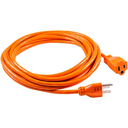 GE 51924 Extension Cord, 25 Ft, Orange