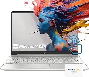 HP Newest Laptop, 15.6" FHD (1920 x 1080) Touch Display, Core i7-1255U 10-Core Processor, 64GB RAM, 2TB PCIe SSD, Bluetooth, WiFi, Thin & Portable, Windows 11 Pro, w/WOWPC 500GB External Storage