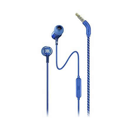 JBL LIVE100 by Harman in-Ear Headphones with in-Line Microphone and Remote (Blue)