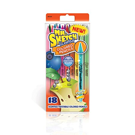 Mr. Sketch Scented Twistable Colored Pencils, Assorted Colors, 18 Count