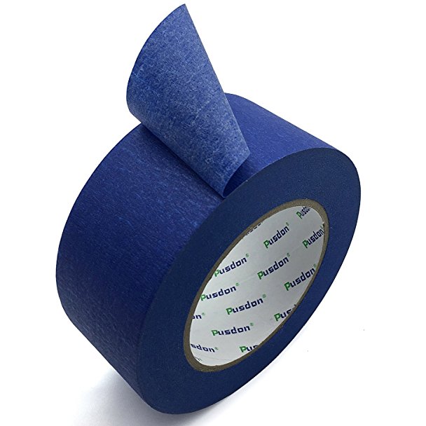 Pusdon Masking Tape, Painter's Tape, Blue, 2-Inch x 60 Yards (51mm x 55m)