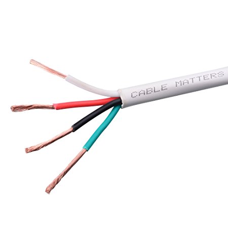 Cable Matters 14 AWG In-Wall Rated (CL2) Oxygen-Free Bare Copper Bi-Wire Speaker Cable 250 Feet