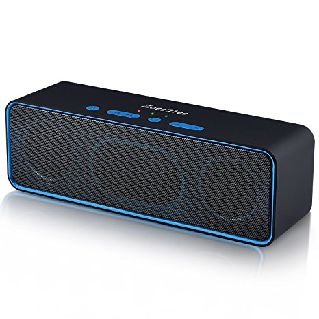 Wireless Bluetooth Speaker, ZoeeTree S4 Portable Stereo Subwoofer with HD Sound and Bass, Built-in Mic, Bluetooth 4.2, FM Radio and TF Card Slot, Outdoor Speakers for iPhone, iPad, Samsung etc