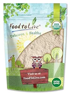 Food to Live Organic White Quinoa Flour, 2 Pounds – Non-GMO, Fine Ground Whole Grains, Vegan Meal, Kosher, Bulk Powder. Good Source of Protein, Dietary Fiber. Perfect for Baking, and as Thickener.