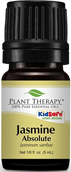 Plant Therapy Jasmine Absolute Essential Oil. 100% Pure, Undiluted, Therapeutic Grade. 5 mL (1/3 Ounce).