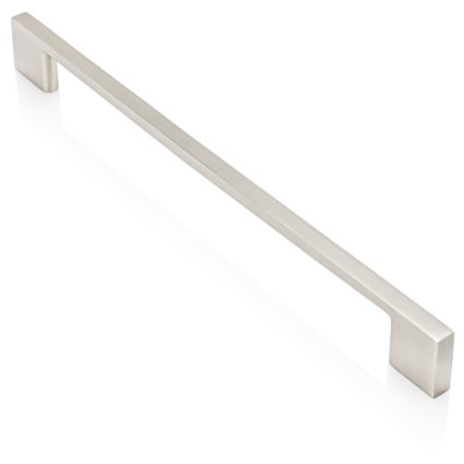 Southern Hills Brushed Nickel Cabinet Handles, 8.75 Inch Screw Spacing, 10 Inches Total Length, Satin Nickel Drawer Pulls, Pack of 5, Modern Cabinet Hardware, Nickel Cabinet Pulls SH3229-224-SN-5