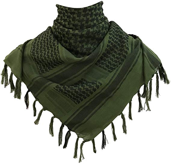 G.S YOZOH Premium Military Shemagh Tactical Desert Keffiyeh 100% Cotton Head Neck Scarf Wrap