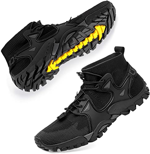 SOBASO Womens Mens Unisex Slip Resistant Trail Running Shoes Stylish Fitness Walking Jogging Sock Sneakers