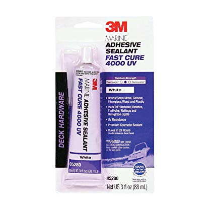 3M 05280 Marine Adhesive/Sealant Fast Cure 4000 UV,  White / 3 oz.