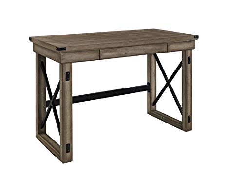 Ameriwood Home Wildwood Wood Veneer Desk, Rustic Gray