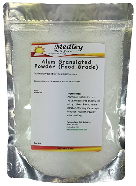 Medley Hills Farm Alum Granulated Powder (Food Grade) 1 lb