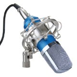 Excelvan Condenser Sound Recording Microphone and Shock Mount Blue