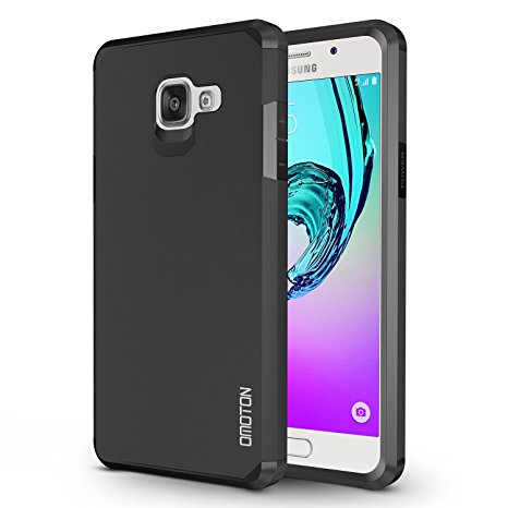 OMOTON Samsung Galaxy A5 2016 Case - Dual Layer [Soft TPU Interior] [Durable PC Exterior] Case for Samsung Galaxy A5 2016 , Black