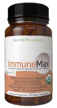 Immune Support Antioxidant Supplement - USDA Organic Certified 60 Vegan Capsules - Immune System Booster With 21 Immune Boosting Ingredients - For Immune Health - Anti Fatigue Immunity Support