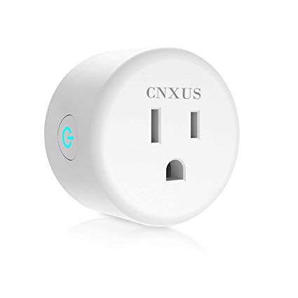 WiFi Smart Plug, [1 PACK] CNXUS Mini Wireless Remote Switch/Smart Socket Outlet, Works with Amazon Alexa and Google Home, No Hub Required, Remote Control by Smart Phone with Timing Function