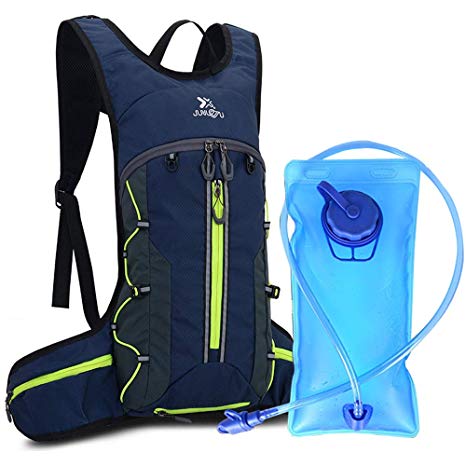 Mixi Hydration Backpack Pack Water Backpack with 2L Water Bladder Perfect for Running Cycling Hiking Climbing Pouch with Storage Bag