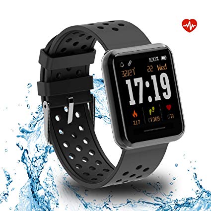 KOSPET Smart Watch Fitness Tracker, Heart Rate Monitor, Waterproof IP67 Smartwatch Activity Tracker with Step Counter,Calorie Counter, Call & SMS Pedometer Sports Watch for Android iOS for Men Women