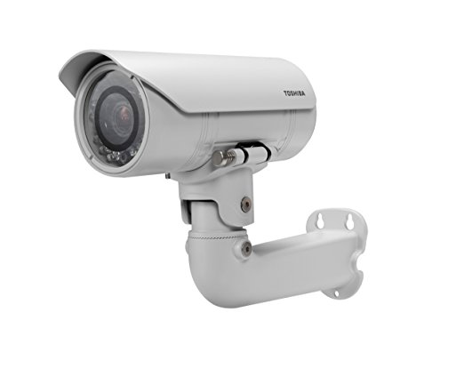 Toshiba IK-WB80A 2 MP POE IP/Network Bullet Camera for Indoor and Outdoor Use with Built-In IR LED (White)