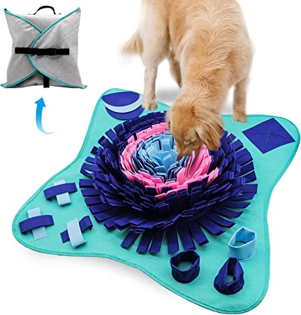 PET ARENA Snuffle Mat for Dogs - 25" x 25’’ Dog Snuffle Mat Interactive Feed Game for Boredom, Encourages Natural Foraging Skills and Stress Relief for Small/ Medium/ Large Dogs