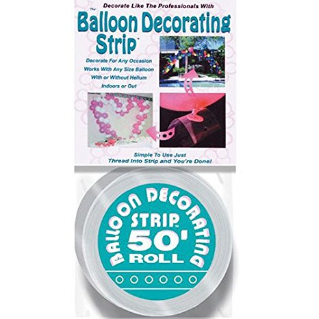 Mayflower 29845 50 Foot Balloon Deco Strip - Clear
