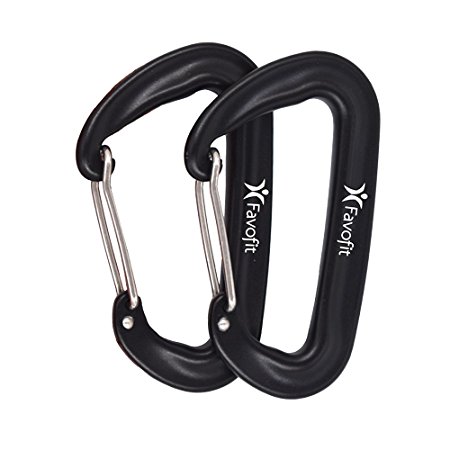 12KN Aluminium Wiregate Carabiners [ 2 or 4 Pack ] - Rated 2697 LBS each - Lightweight Carabiner Clips for Hammock